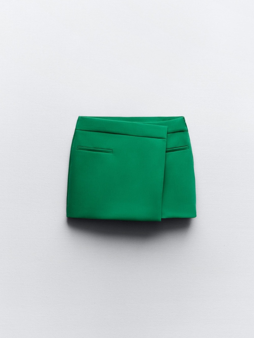 Zara Asymmetric Green Skort